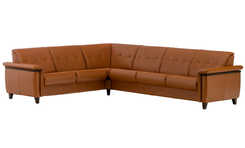 Stressless Flora Wood Leather Sectional